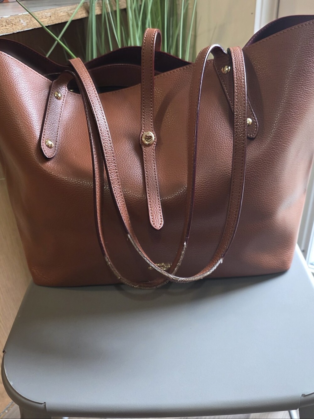 Coach Market Tote, Large (Flaws To Handles) - Picture 3 of 16